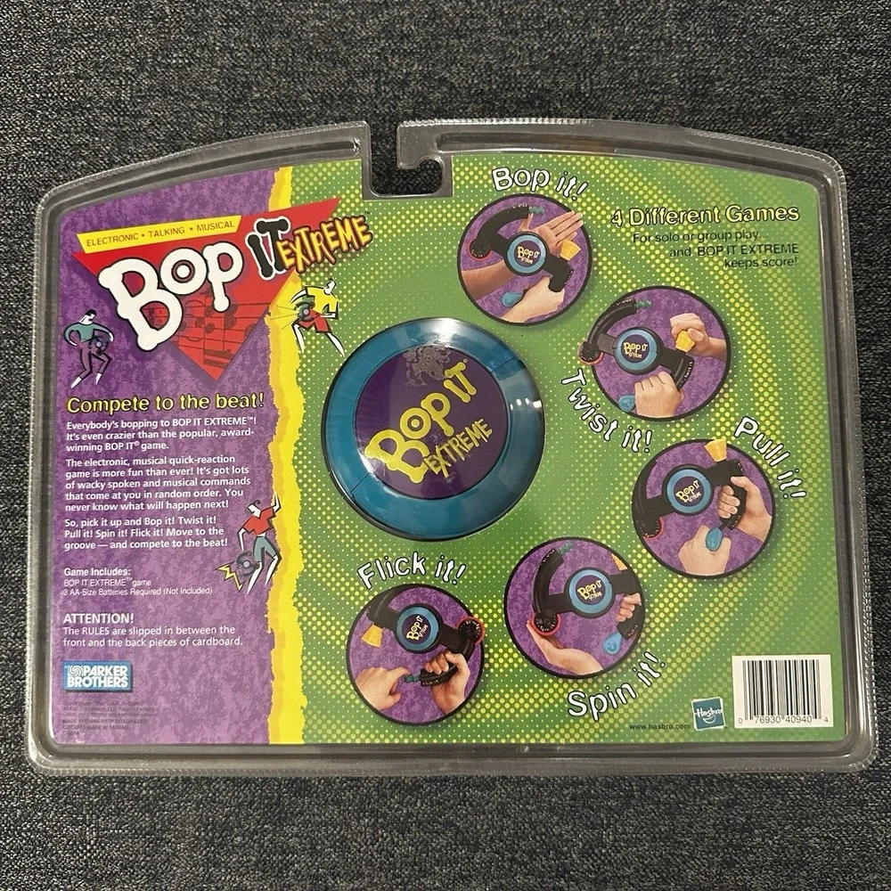 NEW Vintage 1999 Bop It Extreme Hasbro Parker Brothers Handheld Game Toy Y2K